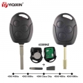 YIQIXIN 3 Button Remote Car Key For Ford Focus 2 Fiesta Transit Mondeo Fusion Galaxy Transit 433Mhz 4D60 4D63 40 80 Bits Chip|Ca