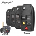 Jingyuqin 2/3/4/5 Buttons Remote Flip Folding Key Shell For Volvo Xc70 Xc90 V50 V70 S60 S80 C30 New Replacement Fob Car Key Case