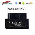 Double Board Elm327 V1.5 Pic18f25k80 Obd2 Bluetooth Elm 327 V1.5 Obd2 Scanner Car Diagnostic Tool Eml327 Odbii Tool Free Ship -