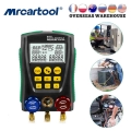 MR CARTOOL Refrigeration Digital Manifold Test Gauge Meter HVAC Vacuum Pressure Temperature Leakage Tester Car Diagnostic Tools|