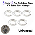 10Pcs Universal Axle CV Joint Boot Crimp Clamp Kit Stainless Steel Connecting Shaft Guide Clamp Car Accessories|Hoses & Clam