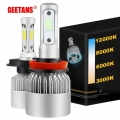 GEETANS 72W 8000LM H11 Car Headlight Bulbs H1 LED H4 H7 H3 880 9005 Auto Fog Lamp Lights 3000K 4300K 6500K 8000K 12000K 2Pcs|led