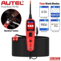 Autel 12v 24v Battery Tester, Autel Powerscan Ps100 Electrical System Diagnosis Circuit Tester Tool Electrical Testers Test Lead