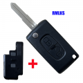 For Peugeot 4007 Et 4008 For Citroen C-crosser C4 Aircross 2 Button Fob Remote Key Case Flip Remote Key Shell Fob Mit-11r Blade