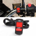 Motorcycle Handlebar Flameout Switch ON OFF Power Button for Moto Motor ATV Bike DC12V/10A Black Universal|Motorcycle Switches|