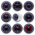 2" 52MM Universal Boost/Water Temp/Oil Temp/Oil Press/Volts/Tachometer/Air Fuel Ratio/EGT Gauge 52mm Analog led White Case+