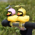 Duck Bike Bell Rubber Duck Bicycle Accessories Cartoon Duck Head Light Duck Bicycle Bell With Duck Helmet Toys For Kids Adults|B