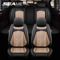 2022 PU Leather Car Seat Cover Universal Car Interior Protection Mat Pad Breathable Van Vehicle Seat Cushion Protector Accessori