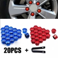 20pcs 19mm/21mm Car Tyre Wheel Hub Covers Protection Caps Wheel Nuts Covers Nut Caps Screw Protector Dust Proof Bolt Rim|Nuts &a