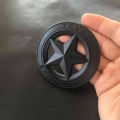 1 Pcs 3d Metal Texas Edition Shield Pentagram Emblem Badge Car Fender Side Body Sticker For Wrangler Liberty Grand Car Styling