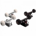 2 Sets Skate Board Wheels Aluminum Alloy Skateboard Trucks Rubber Four Wheel Longboard Parts Mini Cruiser|Skate Board| - Offic