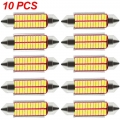 10pcs C10w C5w Led Bulbs Festoon 31mm 36mm 39mm 41mm Super Bright 4014 Canbus Error Free Auto Interior Doom Lamp Reading Lights