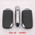 3 Buttons Car Keyless Smart Remote Key 433Mhz with 4A Chip for KIA K5 Forte Sportage Cerato Intelligent Smart Key|Car Key| - O