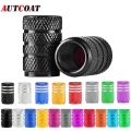 Autcoat 4pcs/set Tire Stem Valve Caps Aluminium Car Dustproof Caps Tire Wheel Stem Air Valve Caps - Valve Stems & Caps - Off