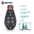 Keyyou 7 6+1 Buttons Car Remote Control Key M3n5wy783x Iyz-c01c Fob 433mhz For Dodge Caravan Chrysler Town & Country Jeep -