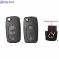 Jingyuqin 2/3 Buttons Flip Remote Car Key Shell For Audi A2 A3 A4 A6 A8 Tt Fob Case Cover Cr1620 Battery Place - Car Key - Offic