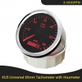 New Kus 0-8000rpm Tachometer Rpm Engine Tach Hour Meter Lcd Display Inductive For Car Boat Motorcycle - Tachometers - Officemati