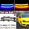 For Vw Golf 7 7.5 For Volkswagen Gtd R Gti Mk7 2012-2020 Touran Dynamic Flowing Side Mirror Led Turn Signal Water Blink Light -