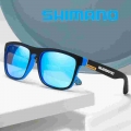 Shimano Polarized Sunglasses Men's Driving Camping Hiking Fishing Classic Sun Glasses Outdoor Sports Uv400 Cycling Eyewear B