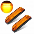 2PCS 12V Side Marker Light Amber 6 LED Marker Light Truck Boat Trailer Indicators Light Lamp LED Side Marker Light Trailer|Truck