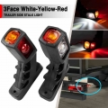 2X Trailer Truck Carvan Van Auto RV Side Marker Light Indicator Rear Clearance Bulb Stalk Position Lamp 3 Face Red Amber White|T