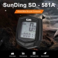 Cycling Code Table Wired Waterproof Stopwatch Odometer , Mini Road Bike Digital Code Speedometer SD 581|Bicycle Computer| - Of