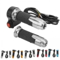 1 Pair 12v-99v Throttle Grips Electric Bicycle Universal Twist Throttle Electric Bike Scooter Accelerator Handle With Button - E