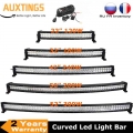 21 32 42 52 inch curved led light bar 120W 180W 240W 300W COMBO dual row Driving Offroad Car Tractor Truck 4x4 SUV ATV 12V 24V|a