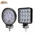 Okeen 9led 27w 16led 48w Work Light 12v 24v Car Led Spotlight Square Round Auto Truck Off Road Mini Ledbar Offroad Accessories -