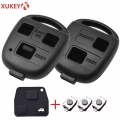 2 3 Button Pad Switch Remote Car Key Shell Case For Toyota Rav4 Prado Corolla Land Cruiser Previa Tarago Pixis Rush Celica - Car