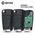 Keyyou Flip Remote Car Key 433mhz For Opel/vauxhall Astra H 2004-2009 Zafira B 2005-2013 Vectra C 2002-2008 Signium Corsa D - Ca