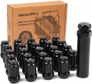 MIKKUPPA M12x1.5 Lug Nuts For 4Runner/Tacoma/Tundra Aftermarket Wheel 20/24 PCS Black Closed End Lug Nuts with Socket|Nuts &