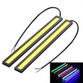 1x 17cm Cob Car Daytime Running Light Car Drl Led Strip Light External Light Car Waterproof Blue Pink Red Green Amber Drl Light