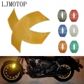 Motorcycle Wheel Sticker Motocross Reflective Decals Rim Tape Strip For Yamaha XMAX 125 250 400 300 1700 1200 125 VMAX|Decals &a