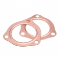 2pcs 2.5inch Copper Header Exhaust Collector Gaskets Reusable For SBC BBC 302 350 454 Fits all 2.5inch collectors with triangle|