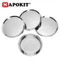 4pcs 63mm for 56mm/56.5mm Car Logo Plastic Chrome Black Wheel Center Cap Hubcap Cover Car Vehicle Rim Hub Cap Replacement Part|W