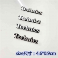 4x Technic Speaker 46x9mm Aluminum Sticker Technics Car Styling Stereo Speaker Badge Emblem Sticker Car Accessorie