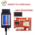 PIC18F25K80 Chip ELM327 V1.5 USB Switch OBDII ELM 327 HS CAN /MS CAN for Forscan OBD2 Diagnostic Tool|Code Readers & Scan To