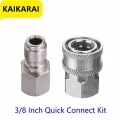 3/8 Inch Quick Connect Kit, Female Fitting, Stainless Steel, Tool Daily Pressure Washer Adapter Set5000 PSI|Water Gun & Snow