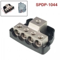 Car Audio Power Fuse Holder Distribution Block Junction Box Platinum Series 1/0 Gauge In To 4 Gauge Out Electric Wire Connector