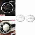 Air Conditioner AUTO/Air circulation Buttons adjustment cover Stickers Trim For Mercedes Benz C E CLS GLK Class W204 W212|Interi