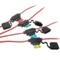 6v 12v 24v Car Auto In Line Standard Blade Fuse Holder Wire Fuses Holders 10/15/20/30A Waterproof|Fuses| - ebikpro.com