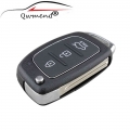 Qwmend 3 Buttons Car Remote Key Shell For Hyundai Mistra Santa Fe Sonata Tucson Accent I30 I40 I45 Original Key Flip Car Keys -