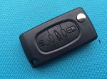 For Peugeot 207 307 308 CC SW 3 Button Remote Flip Key Fob Case Shell Blade HU83 With Groove With Battery Place In No Logo Parts