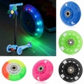 1pc Flash Wheel Mute Wheel For Micro Scooter Flashing Light Kid Car Toy Wheel Pink/Blue/Black/Green/Colorful LED Lights Scooter|