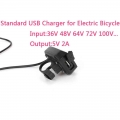 Electric Bicycle Usb Charger Output 5v 2a For Mobile Phones Ebike Input Dc 36v 48v 72v 100v Handlebar For Mid Hub Motor Kits - E