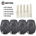 Keyyou 3 Button Car Remote Key Shell Case For Renault Trafic Vivaro Primastar Movano Kangoo 2 Clio 3 With Ne72/vac102/va2 Blade