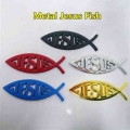 Car Stickers 3d Metal Jesus Fish Symble Logo Car-styling Decorative Christian Decal Emblem Badge Universal Auto Accessories