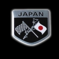 50mm*50mm Japanese Japan Flags Shield Emblem Metal Badge Motorcycle Car Auto Truck Vehicle Stickers Exterior Accessori Universal