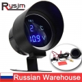 12v/24v Lcd Digital Water Temp Gauge + Voltmeter For Car Meter With 10mm Water Temperature Sensor Motorcycle Instrument From Ru